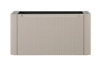Sulora onderkast afgeronde hoeken geribbeld met 1 lade 1 uitsparing 100 x 48 cm mat beige