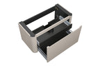 Sulora onderkast afgeronde hoeken geribbeld met 1 lade 1 uitsparing 100 x 48 cm mat beige