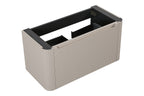 Sulora onderkast afgeronde hoeken geribbeld met 1 lade 1 uitsparing 100 x 48 cm mat beige