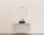 Sulora onderkast afgeronde hoeken geribbeld met 1 lade 1 uitsparing 80 x 48 cm mat beige