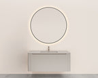 Sulora onderkast afgeronde hoeken geribbeld met 1 lade 1 uitsparing 120 x 48 cm mat beige