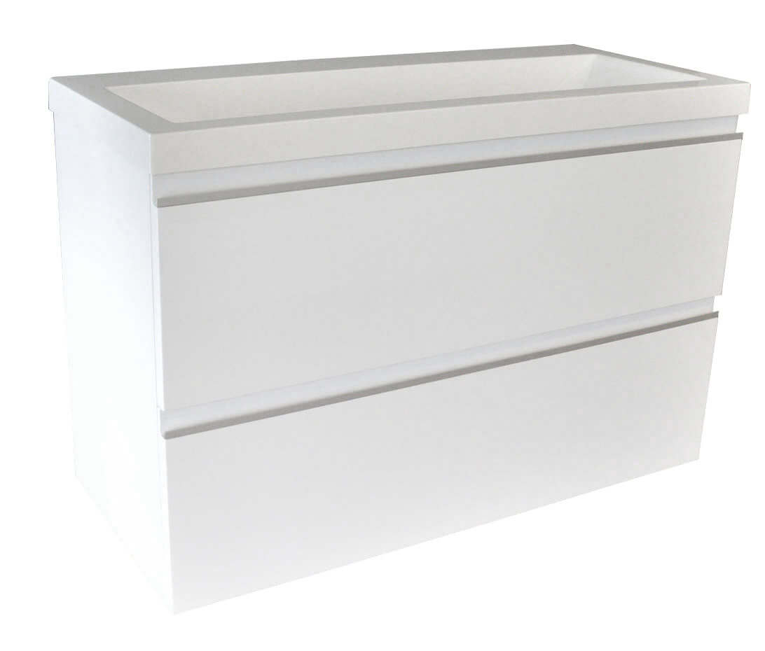 Shall onderkast 80 x 36 cm glans wit Hoofdafbeelding