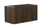 Sulora onderkast afgeronde hoeken geribbeld met 1 lade 1 uitsparing 100 x 48 cm walnoot