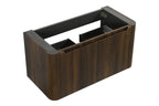 Sulora onderkast afgeronde hoeken geribbeld met 1 lade 1 uitsparing 120 x 48 cm walnoot