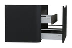 Sulora onderkast afgeronde hoeken geribbeld met 1 lade 1 uitsparing 80 x 48 cm mat zwart