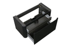 Sulora onderkast afgeronde hoeken geribbeld met 1 lade 1 uitsparing 80 x 48 cm mat zwart