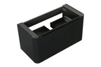 Sulora onderkast afgeronde hoeken geribbeld met 1 lade 1 uitsparing 100 x 48 cm mat zwart