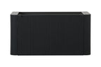 Sulora onderkast afgeronde hoeken geribbeld met 1 lade 1 uitsparing 120 x 48 cm mat zwart