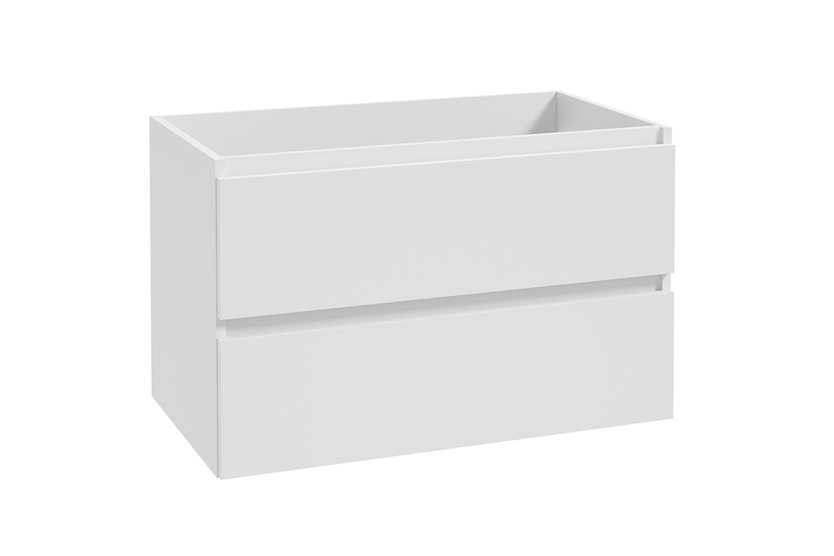 Alvara onderkast met 2 laden 1 uitsparing 80 x 46 cm mat Wit Hoofdafbeelding