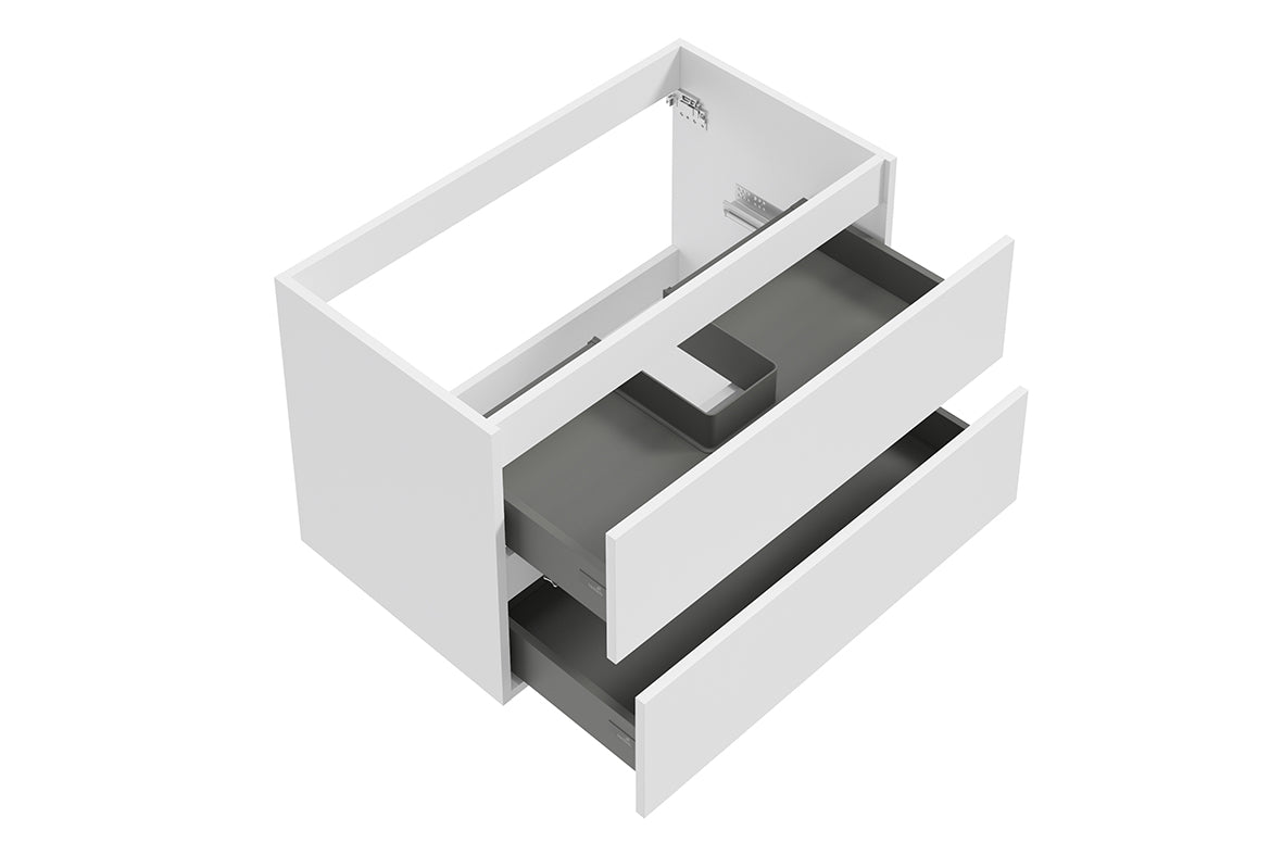 Alvara onderkast met 2 laden 1 uitsparing 80 x 46 cm mat Wit