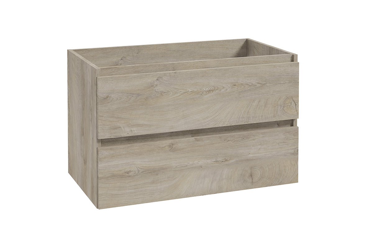 Alvara onderkast met 2 laden 1 uitsparing 80 x 46 cm grijs eiken Secundaire afbeelding