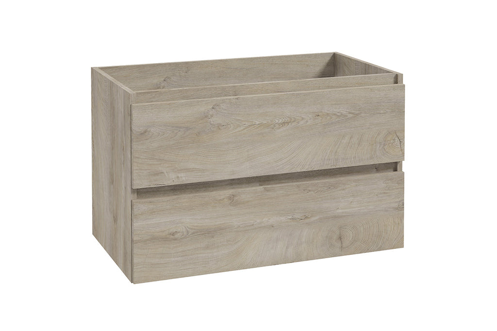 Alvara onderkast met 2 laden 1 uitsparing 80 x 46 cm grijs eiken