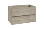 Alvara onderkast met 2 laden 1 uitsparing 80 x 46 cm grijs eiken