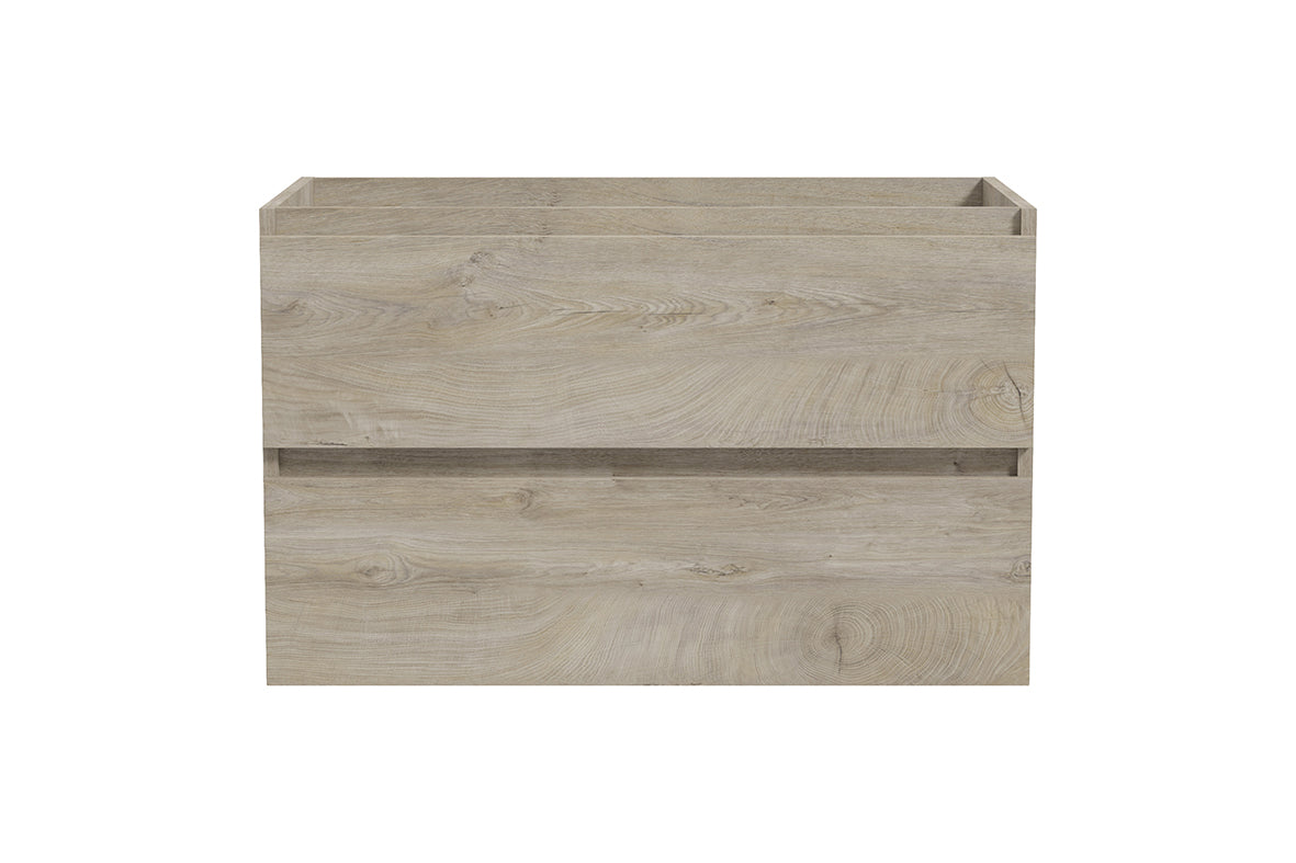 Alvara onderkast met 2 laden 1 uitsparing 80 x 46 cm grijs eiken Hoofdafbeelding