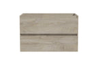 Alvara onderkast met 2 laden 1 uitsparing 80 x 46 cm grijs eiken
