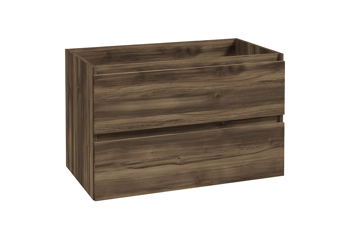 Alvara onderkast met 2 laden 1 uitsparing 80 x 46 cm donker eiken Hoofdafbeelding