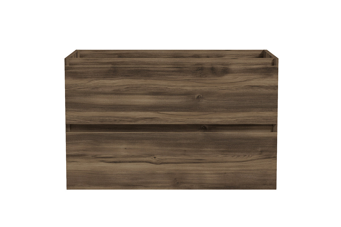Alvara onderkast met 2 laden 1 uitsparing 80 x 46 cm donker eiken Secundaire afbeelding