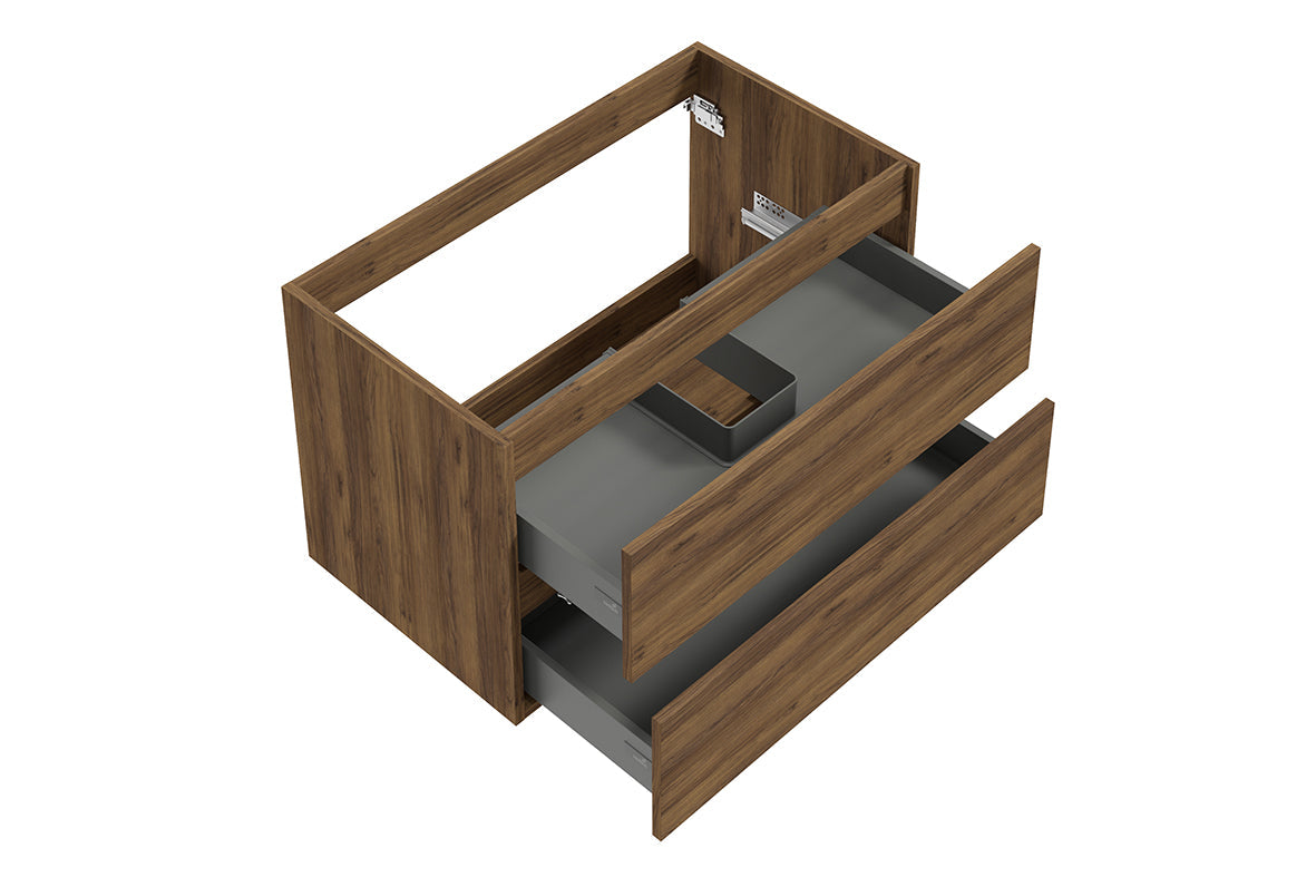 Alvara onderkast met 2 laden 1 uitsparing 80 x 46 cm warm eiken
