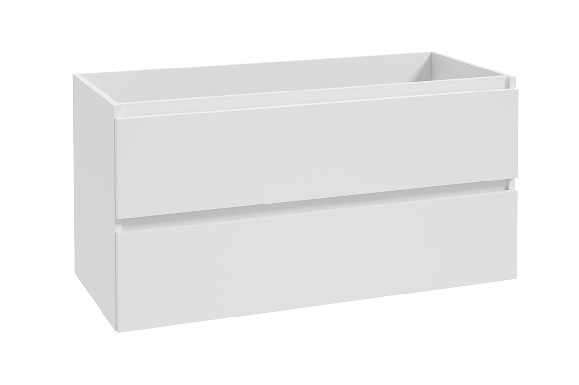Alvara onderkast met 2 laden 1 uitsparing 100 x 46 cm mat wit