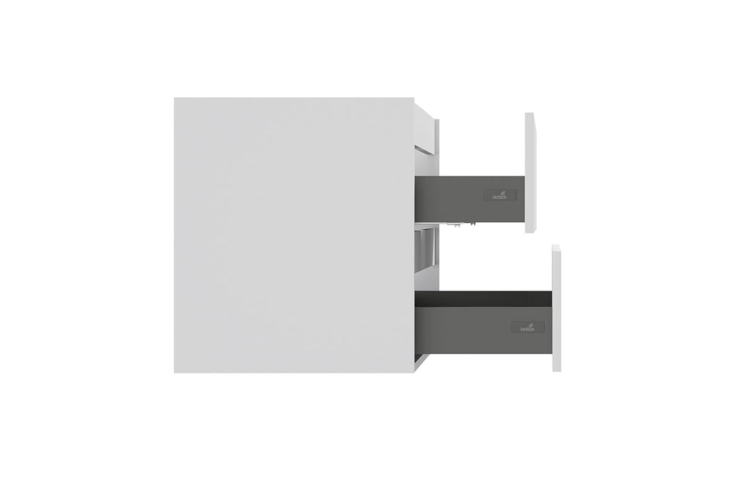Alvara onderkast met 2 laden 1 uitsparing 100 x 46 cm mat wit