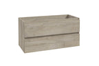 Alvara onderkast met 2 laden 1 uitsparing 100 x 46 cm grijs eiken