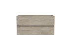 Alvara onderkast met 2 laden 1 uitsparing 100 x 46 cm grijs eiken