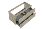 Alvara onderkast met 2 laden 1 uitsparing 100 x 46 cm grijs eiken
