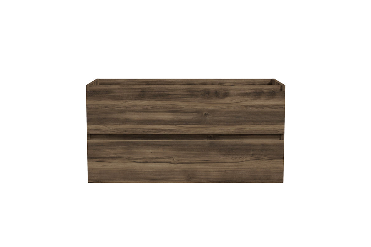 Alvara onderkast met 2 laden 1 uitsparing 100 x 46 cm donker eiken