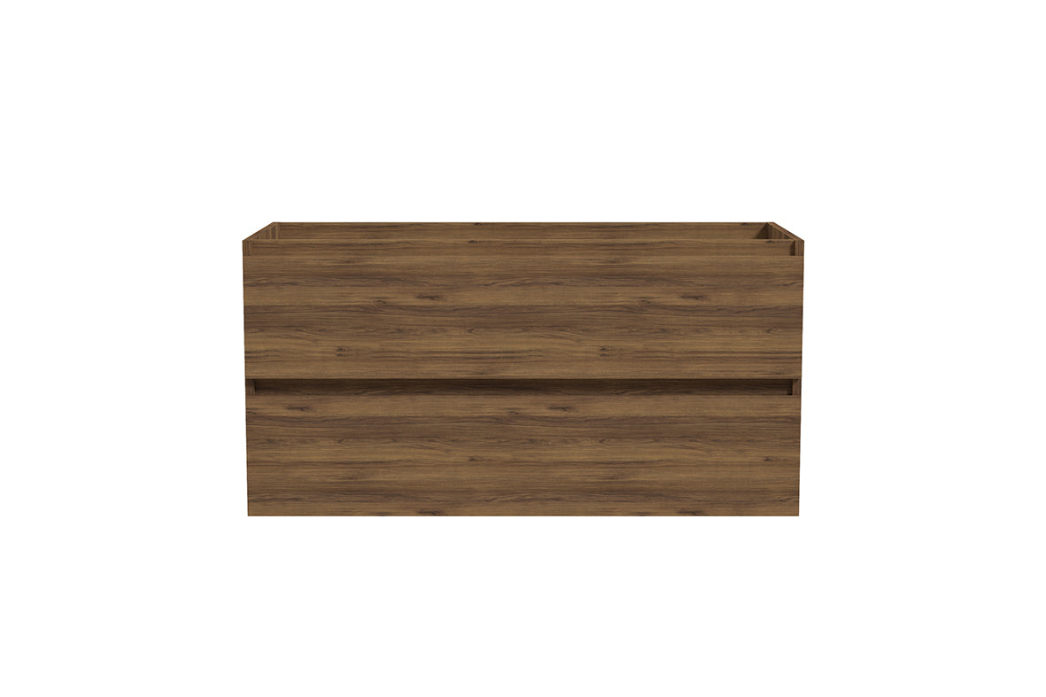 Alvara onderkast met 2 laden 1 uitsparing 100 x 46 cm donker warm eiken Secundaire afbeelding