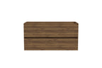 Alvara onderkast met 2 laden 1 uitsparing 100 x 46 cm donker warm eiken