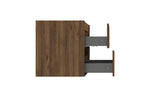 Alvara onderkast met 2 laden 1 uitsparing 100 x 46 cm donker warm eiken