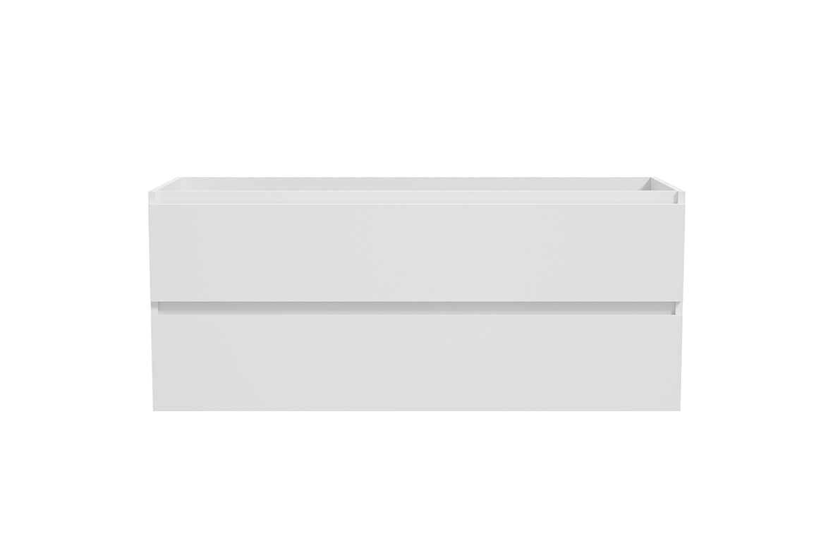 Alvara onderkast met 2 laden 2 uitsparingen 120 x 46 cm mat wit Secundaire afbeelding