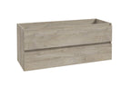 Alvara onderkast met 2 laden 2 uitsparingen 120 x 46 cm grijs eiken