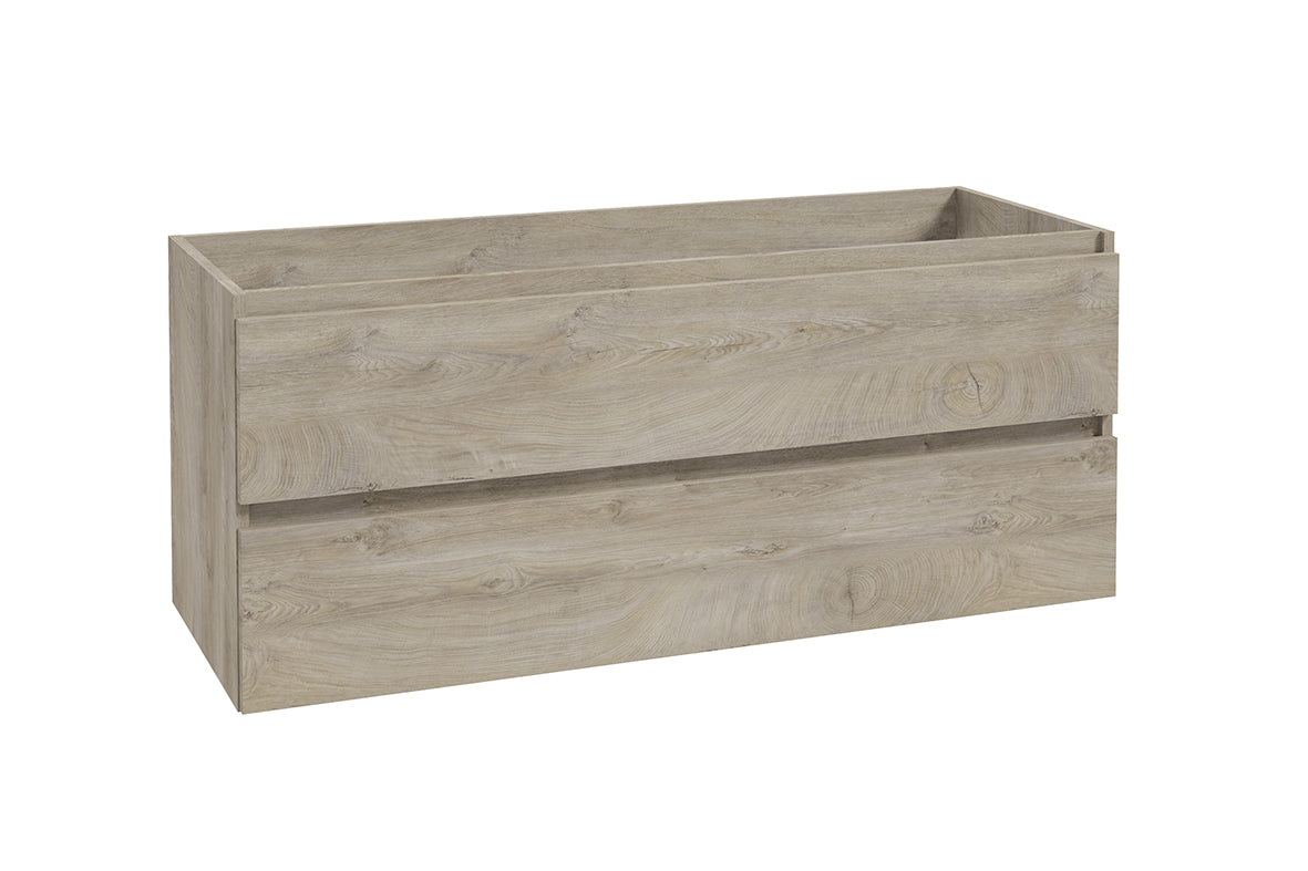 Alvara onderkast met 2 laden 2 uitsparingen 120 x 46 cm grijs eiken