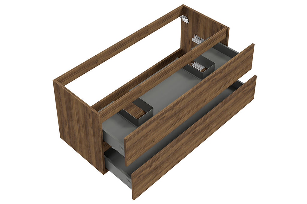 Alvara onderkast met 2 laden 2 uitsparingen 120 x 46 cm warm eiken