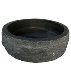 Wiesbaden blauwe steen rond 40x12 cm hamerslag opzetwastafel