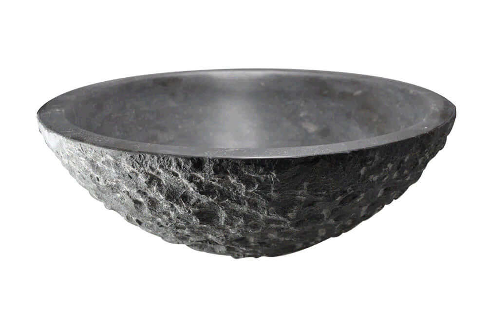 Hammertone Blauwsteen Opzetwastafel Wiesbaden Rond 42x14 cm Secundaire afbeelding