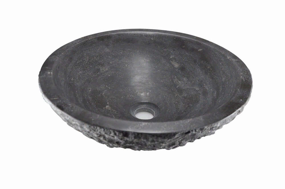 Hammertone Blauwsteen Opzetwastafel Wiesbaden Rond 42x14 cm