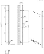 Callista 60 Watt 150 cm Smart Wi-Fi Elektrische staafhanddoekradiator Wiesbaden