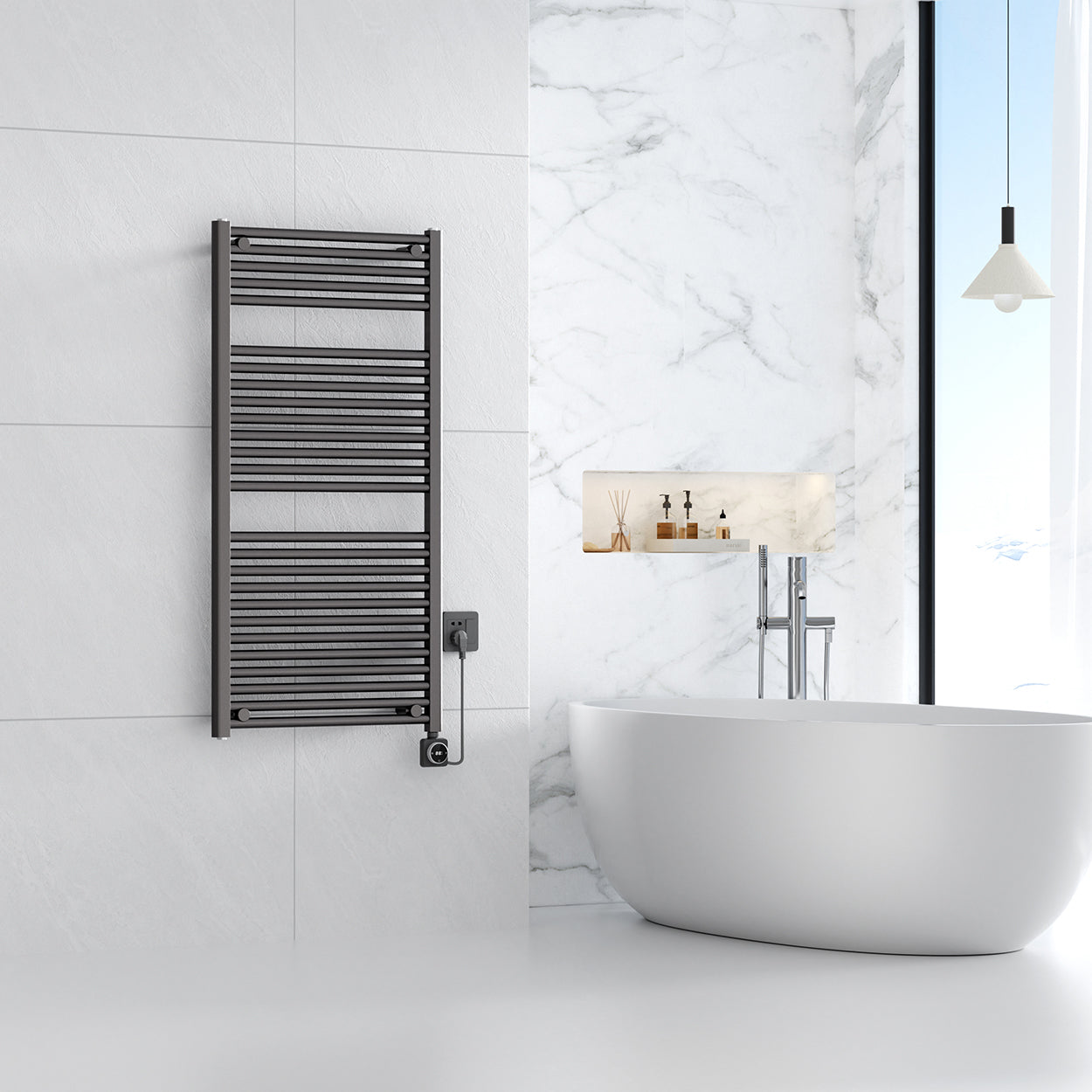 Elara elektrische radiator Smart WiFi 118,5 x 60 cm gunmetal PVD Secundaire afbeelding