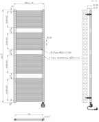 Elara Elektrische Radiator Wiesbaden 181,7x60 cm Smart Wifi