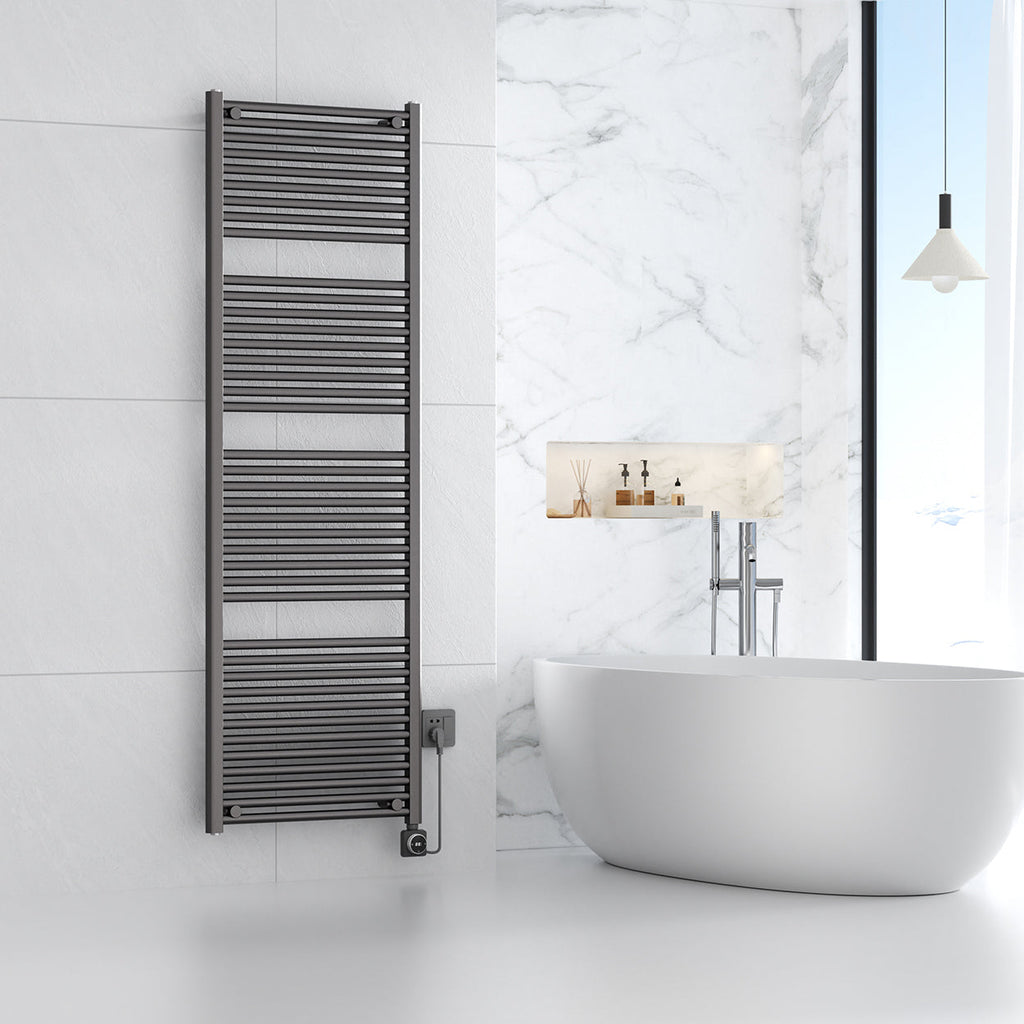 Elara elektrische radiator Smart WiFi 181,7 x 60 cm gunmetal PVD