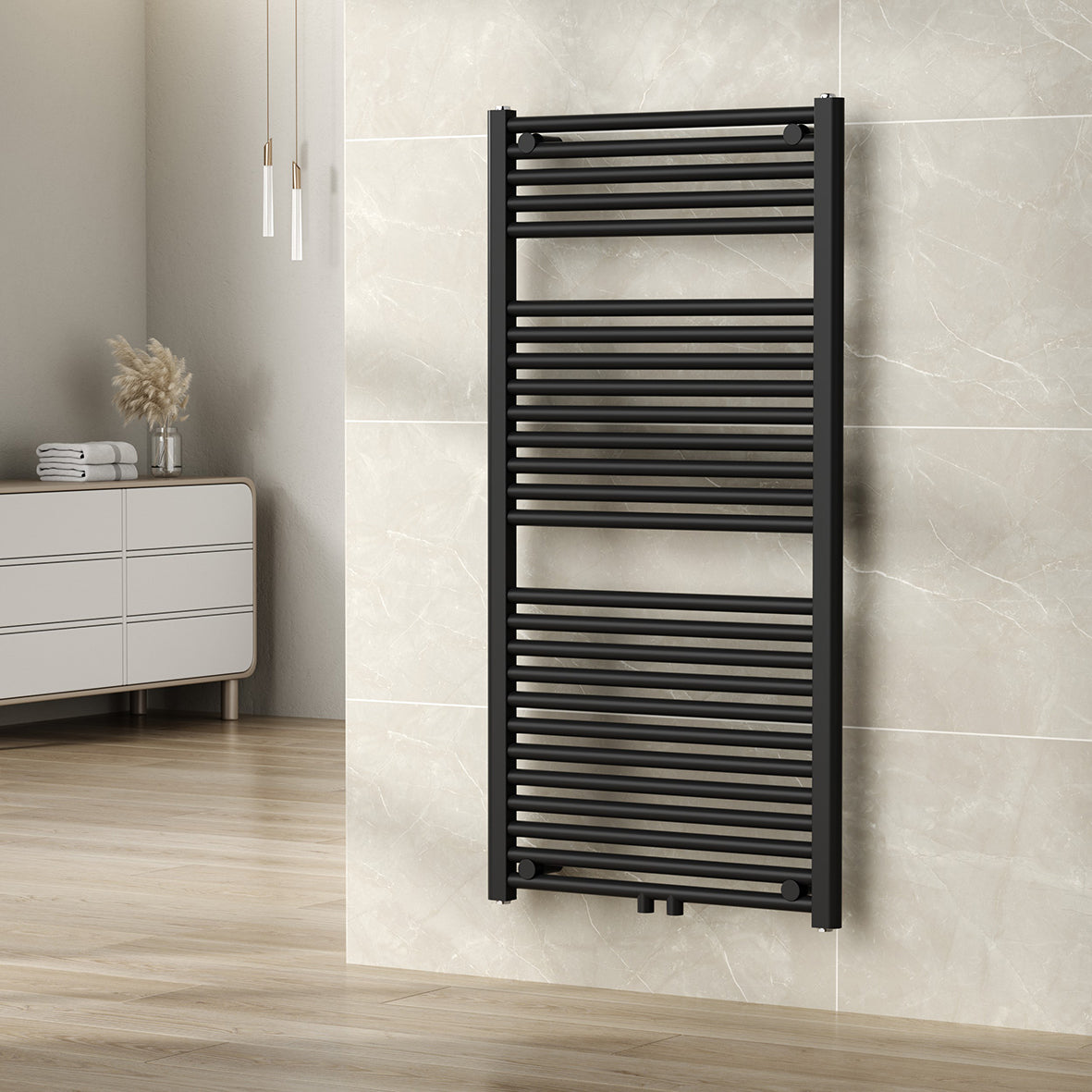 Elara sierradiator 118,5 x 60,0 cm mat zwart Secundaire afbeelding