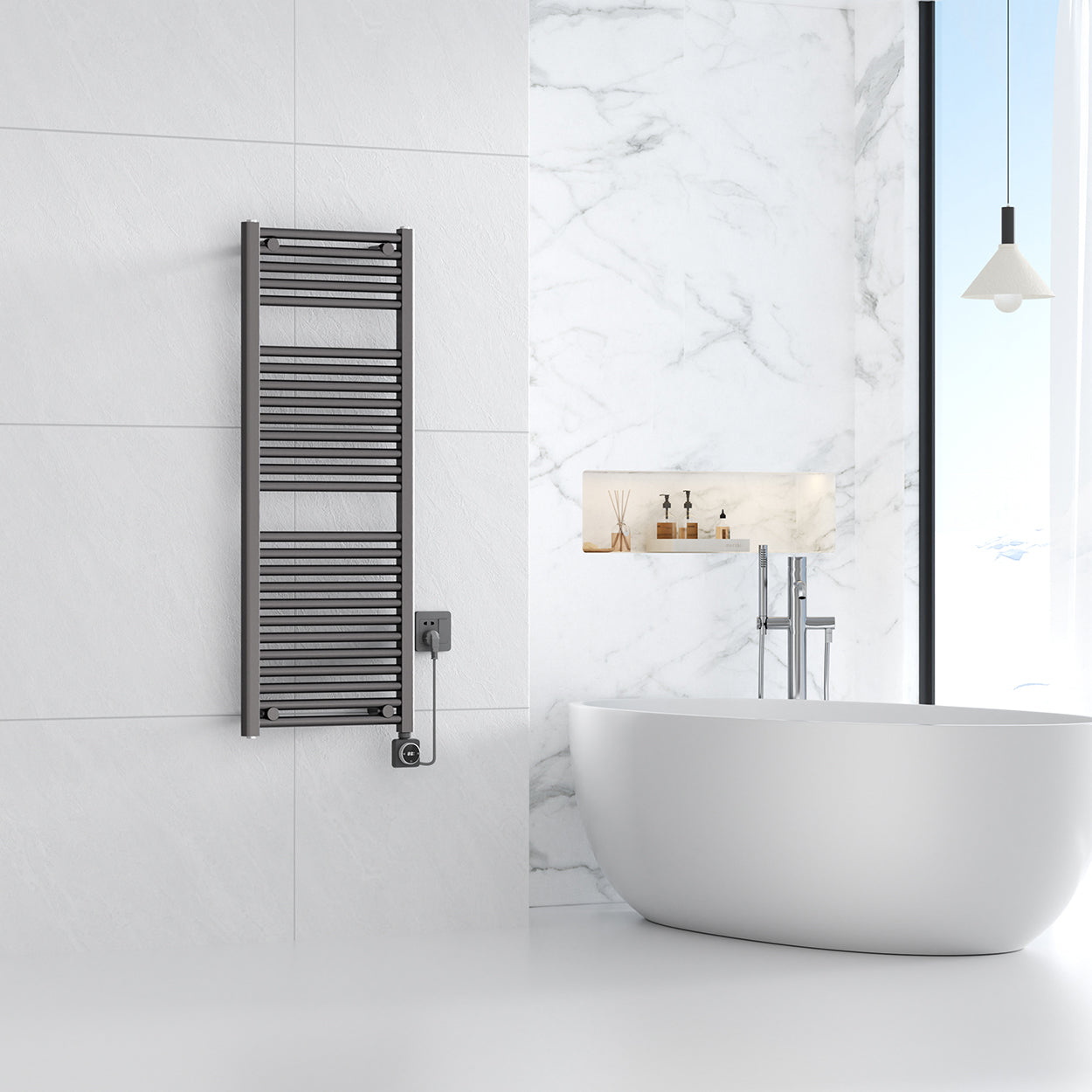Elara elektrische radiator Smart WiFi 118,5 x 45 cm gunmetal PVD Secundaire afbeelding