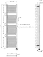 Elara elektrische radiator Smart WiFi 181,7 x 45 cm glans wit