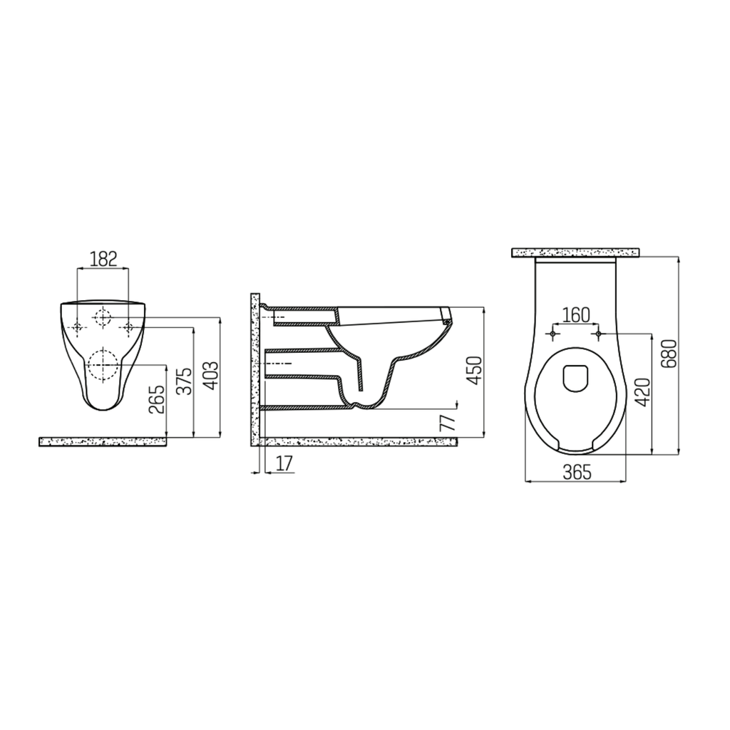 Creavit hangtoilet – mindervaliden