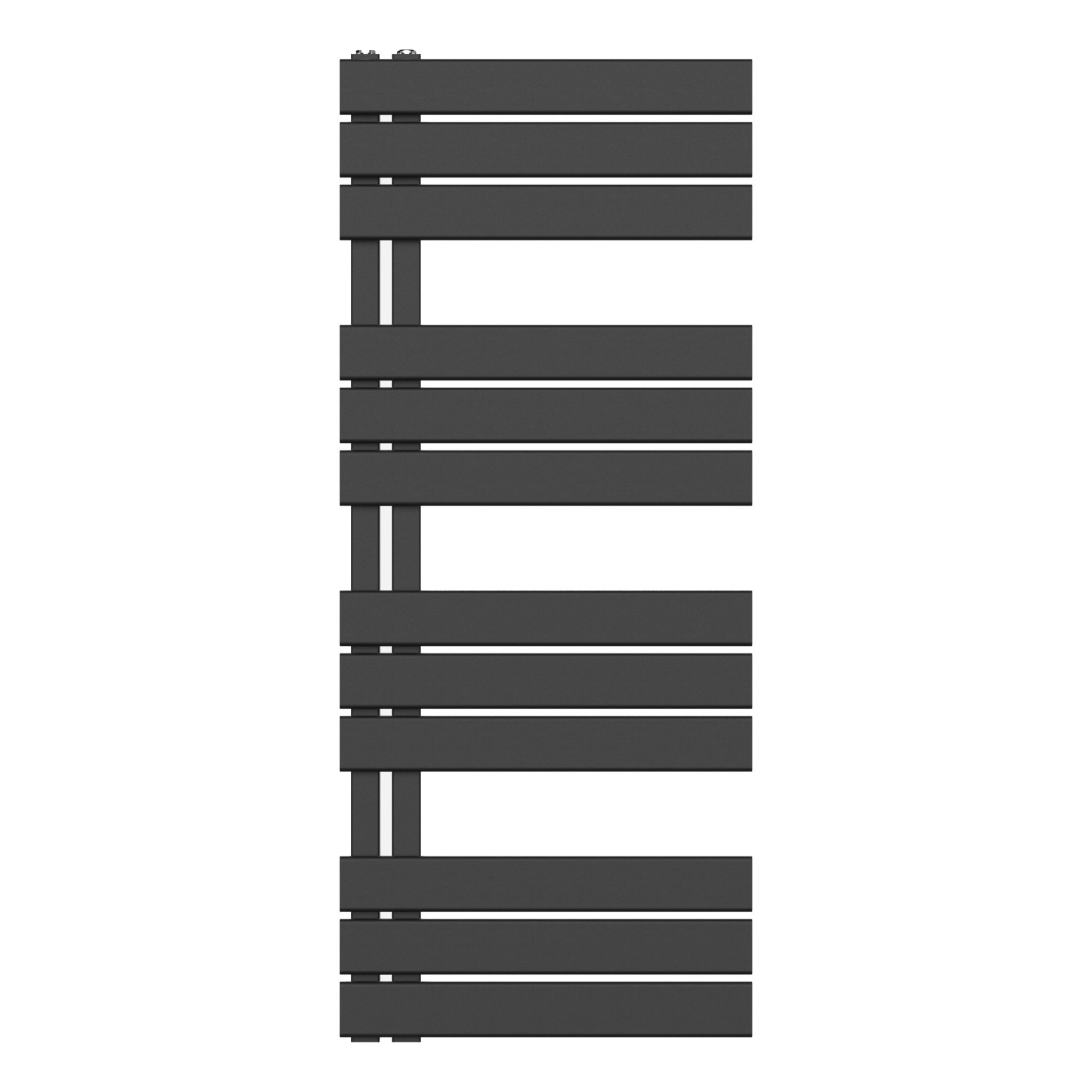 BELRAD Badkamer Radiator Mat Zwart – Linkeraansluiting/Combi