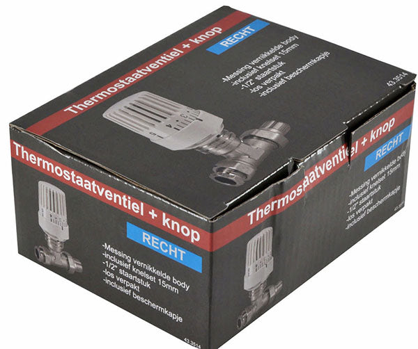 thermostatische radiatorventiel 1/2''x15mm recht Secundaire afbeelding