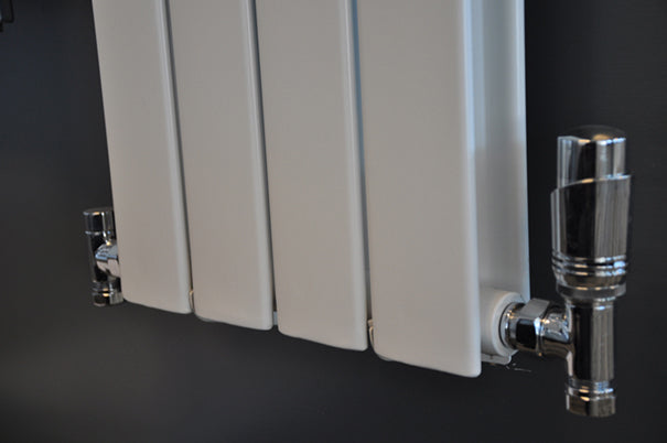 Hoekradiatoraansluitset Wiesbaden in Chroom (voor zijaansluiting)