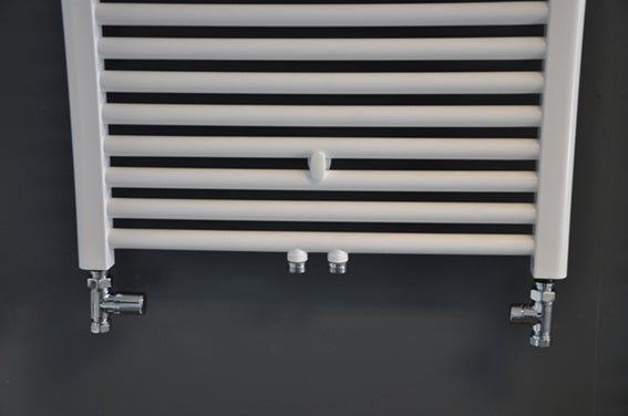 Luxe radiator aansluitset recht chroom Hoofdafbeelding